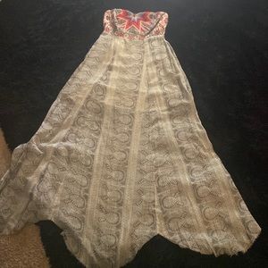 Rip curl maxi dress gray backless